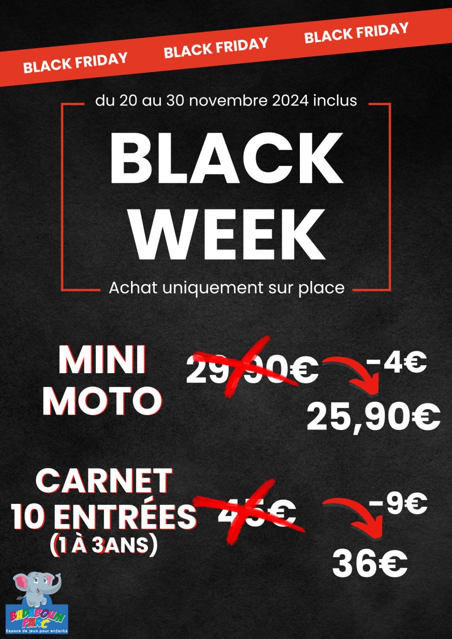 Les offres de la Black Week du 20 au 30 Novembre 2024 !